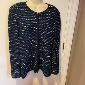 St John zip up sweater jacket